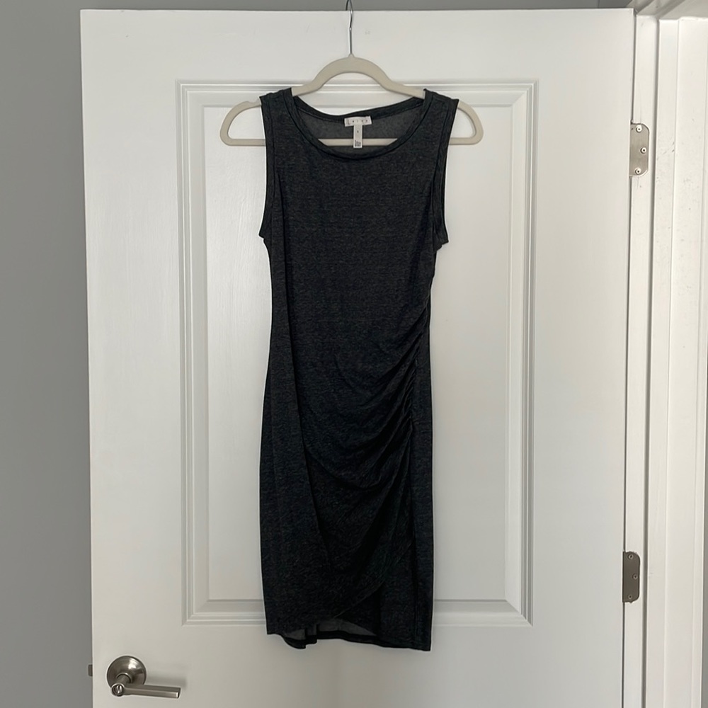 Leith dark gray shirt dress, small